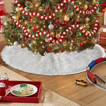 Kalėdų Eglutė Dekoras Premium Snaigės Dizaino Kalėdų Eglutė Sijonas Patvarus, Minkštas Apvalus Kilimėlis Ornamentu Medžių 3 Metų Pardavėjas