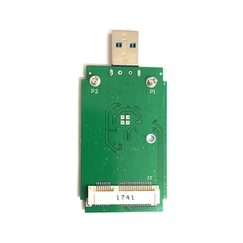 1 VNT. Išorės MSATA Su USB3.0 Adapterio Plokštę Msata Solid State Nešiojamas Kietasis Diskas Išpakuoti Mobiliojo Ryšio Adapteris Valdybos Tamsiai Žalia
