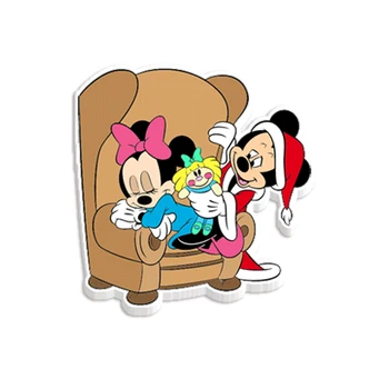 10 Vnt./daug Disney Kalėdų Serija Akrilo Mickey Dervos ančiukas Donaldas Flatback Animacinių filmų Plokščių, 