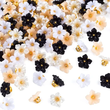 100vnt 12,5 Mm Plastikinių Gėlių Formos Mygtukai, Siuvimo Amatų Priėmimo, Drabužiai & 