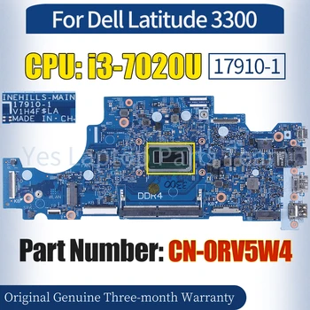 17910-1 Už Dell Latitude 3300 Nešiojamas Mainboard KN-0RV5W4 SR3N6 i3-7020U 100％ Išbandyti Nešiojamojo kompiuterio Plokštė