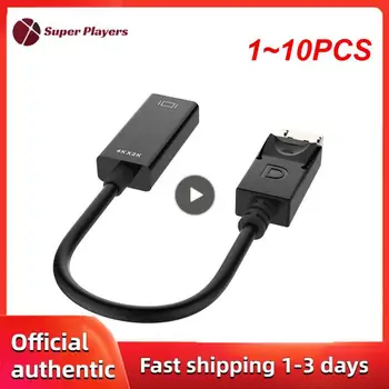 1~10VNT į HDMI suderinamus perkėlimo kabelis, DisplayPort mažų apvalkalo DP HDMI-suderinama vaizdo perdavimo kabelis 4K 60Hz