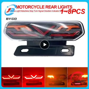 1~8PCS Motociklo Galiniai Žibintai LED Motociklo Stabdžių Žibintas ATV Uodegos Šviesos Motociklą Stop Posūkio Signalo Krypties Indikatorius, Indikatorių