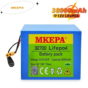 32700 Lifepo4 Baterija 4S3P 12.8 V 38000mAh 4S 40A 100A Subalansuotas BMS Elektros Valtis ir Nepertraukiamo Maitinimo šaltinis 12V