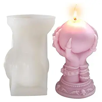 3D Kaukolė Žvakė Pelėsių, Daugkartinio naudojimo Silikoninės Žvakė Maker Nešiojamų Dvasios Vadovas Pelėsių Daugiafunkcinis Helovinas Siaubo Namų Reikmenys