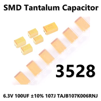 (5vnt) 3528 (B Tipo) 6.3 V 100UF ±10% 107J TAJB107K006RNJ 1210 SMD tantalo kondensatorių