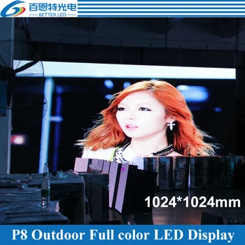 6pcs/daug 1024*1024mm 128*128 pikselių P8 Lauko SMD3535 RGB Full LED Ekranas
