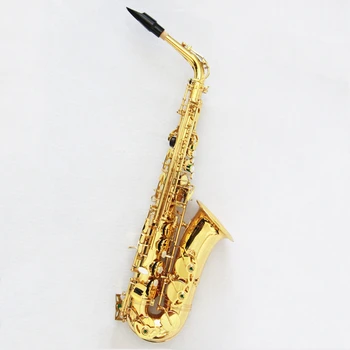 Aukščiausios Kokybės alto saksofonas Didmeninė Woodwind profesionali saksofono alto Žalvario, Aukso Lako