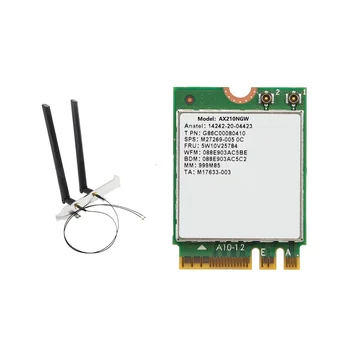 AX210NGW WiFi Kortelę su Antena WIFI 6E Bluetooth 5.2 2.4 Ghz, 5 ghz 3000Mbps M. 2 Belaidžio tinklo Plokštę, 802.11 Ax Tinklo plokštė