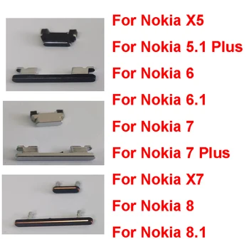 Galia Tūris Pusėje Mygtukai Nokia X5 X7 6 6.1 7 + 8 8.1 On Off Galios Apimtis Mažų Pusės Klavišus Atsarginės Dalys