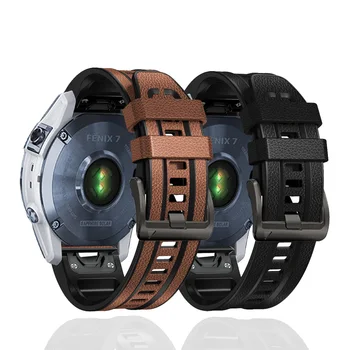 Garmin Instinktas /Instinct2/ MARQ Serijos Watchband Silikono Odinis Dirželis Quickfit 22 mm Apyrankės Garmin Epix 2 Apyrankė