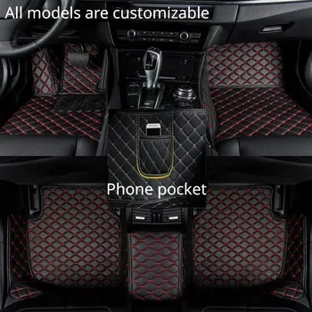 Individualizuotos Automobilių Grindų Kilimėliai Chevrolet Malibu XL 2016-2022 Metų Dirbtine Oda Telefoną Kišenėje Kilimų Interjero Automobilių Reikmenys