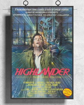 L331 HIGHLANDER Filmas Sci Fi Šilko Audinys plakatus Dekoro Patalpų Dažymas Dovana