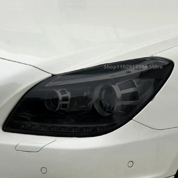 Mercedes Benz SLK Klasė R172 2011-2015 M. Automobilio Žibintų Apsauginės Plėvelės Vinilo Restauravimo Skaidri Juoda TPU Lipdukas