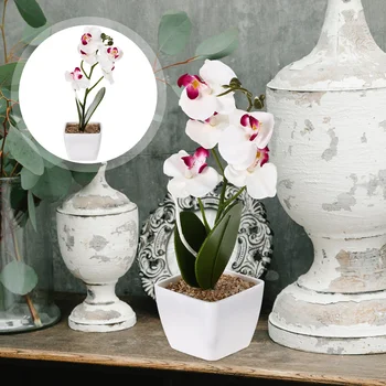 Namų Realus Dirbtinai Imituoti Phalaenopsis Dirbtiniais Orchidėja, Gėlių, Vazoninių Gyvas Gėlės, Dirbtinės Phalaenopsis Į Puodą