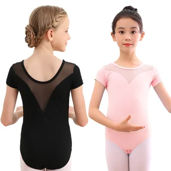 Naujas Atvykimo Baleto Šokių Leotard Bamblys Mergaičių Vaikai Bowknot Ilgas/Trumpas Rankovės Gimnastikos Šokių Kostiumai Bodysuit Už Dancewear
