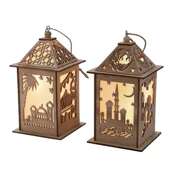 Nešiojamų LED Ramadanas Žibintų kūrybinės Musulmonų Eid Festivalis Žibintų Pakabukas Stalo apdaila žibinto lempa Ornamentu namų dekoro