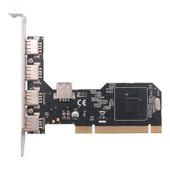 PCI Prie USB2.0 Plėtimosi Kortelės Desktop PCI 5 USB2.0 480Mbp HUB NEC Chip Plėtimosi Kortelės Adapteris