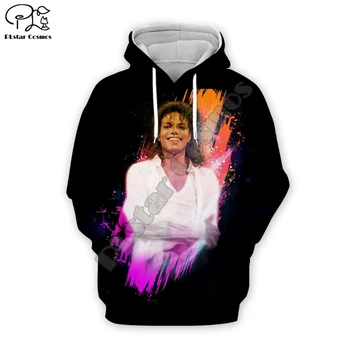 PLstar Kosmosas Pop Karalius Michael Jackson atsitiktinis Streetwear Puloveris spalvinga 3DPrint Užtrauktuką/Hoodies/Palaidinukė/Striukė/Vyrai Moterys 15
