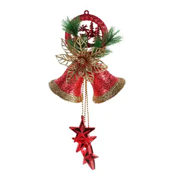 Raudona Ir Aukso Jingle Bells Kalėdų Varpas Karolius, Papuošalai Kalėdų Dekoracijos Naujųjų Metų Šaliai Vaikams, Žaislai