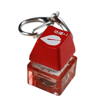 Raudona Širdis Keycap Mechaninė Klavišiniai Jungikliai Testeris RGB Žėrintis Clicky Keychain
