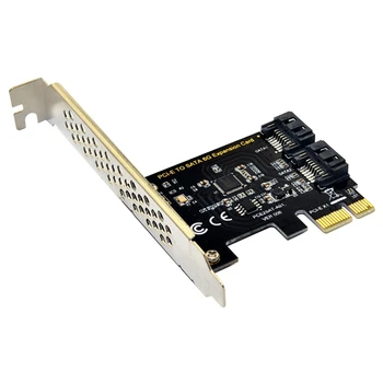 SATA3.0 PCIE Riser Card PCI-E, SATA3.0 Plėtimosi Kortelės ASM1061 6GB/S Adapteris, 2XSATA3.0 Sąsaja, Parama Synology