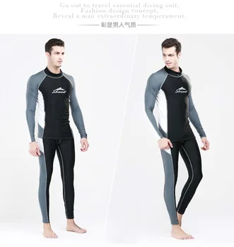SBART saulės kostiumas vyriški maudymosi kostiumėlį, trumpas rankovėmis beach T-shirt banglenčių kostiumas snorkeling padalinta maudymosi kostiumėlį