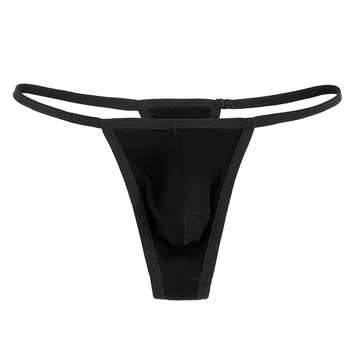 Seksualus Vyrai T-Back G-String Thong Bikini Vien U Išgaubti Dėklas Trikotažo Tamprumo Kelnaitės Kvėpuojantis Kelnaitės Innerwear