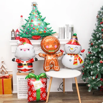 Sniego Santa Claus ir Kalėdų Folija Balionai Linksmų Kalėdų Dekoracijos Namų 2023 Kalėdų Papuošalai Gimdymo Navidad Naujųjų Metų 2024